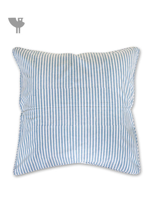 20s Cotton Cushion Cover in Block Print with Piping