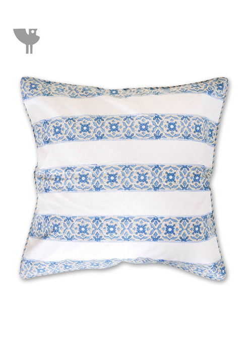 20s Cotton Cushion Cover in Block Print with Piping