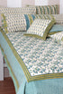 20’s Cotton Cushion Cover In Floral Block Print