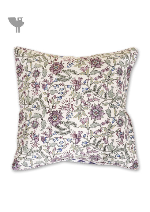 20s Cotton Cushion Cover In Floral Print