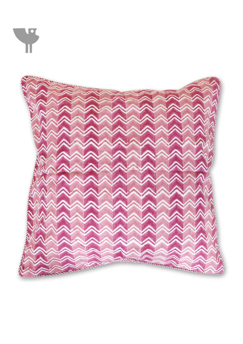 20s Cotton Cushion Cover In Graphic Block Print
