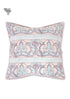 20s Cotton Cushion Cover in Block Print with Piping