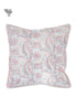 20s Cotton Cushion Cover in Block Print with Piping