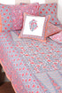 20s Cotton Cushion Cover in Floral Block Print