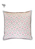 20s Cotton Cushion Cover in Floral Block Print