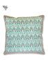 20s Cotton Cushion Cover in Block Print with Piping