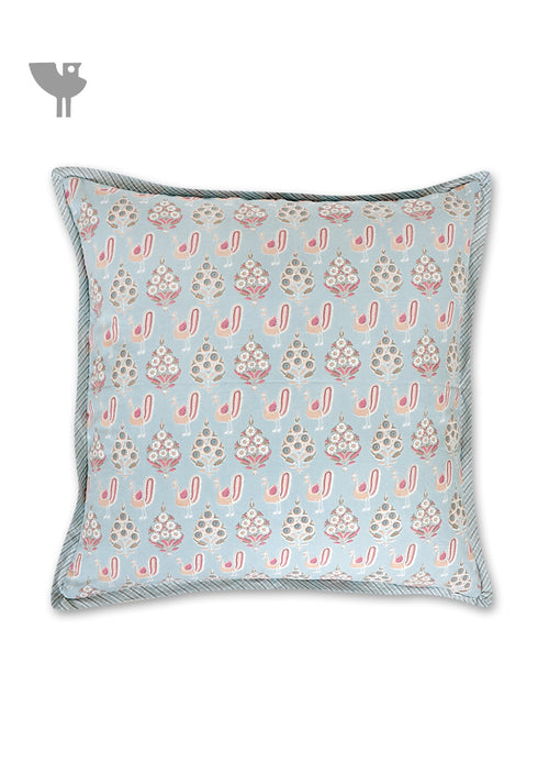 20s Cotton Cushion Cover in Block Print