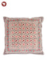 20s Cotton Cushion Cover in Floral Block Print