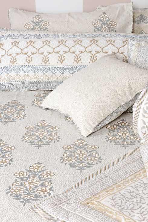 Mulmul Cotton Dohar in Floral Block Print