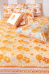 20s Cotton KING SIZE Bed Cover In Floral Block Print