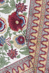 20s Cotton Bed Cover in Floral Block Print