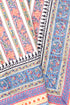 20s Cotton Bed Cover in Striped Floral Block Print