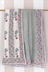 Mulmul Cotton Quilt in Floral Block Print