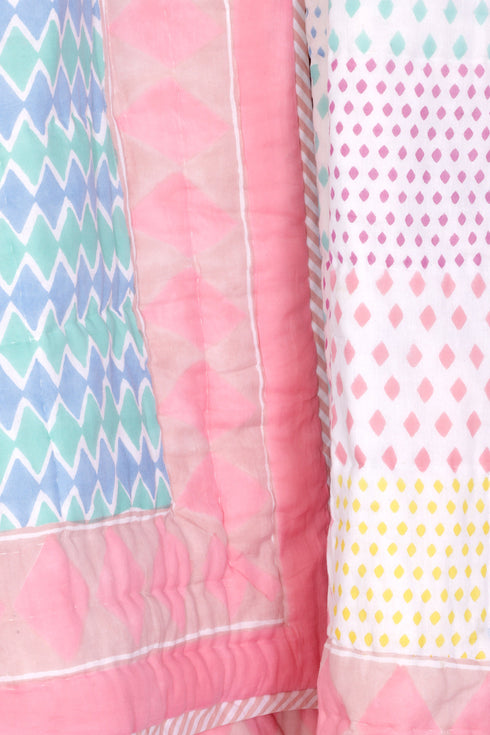 Mulmul Cotton Quilt in Block Print
