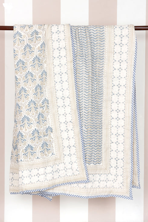 Mulmul Cotton Quilt in Block Print