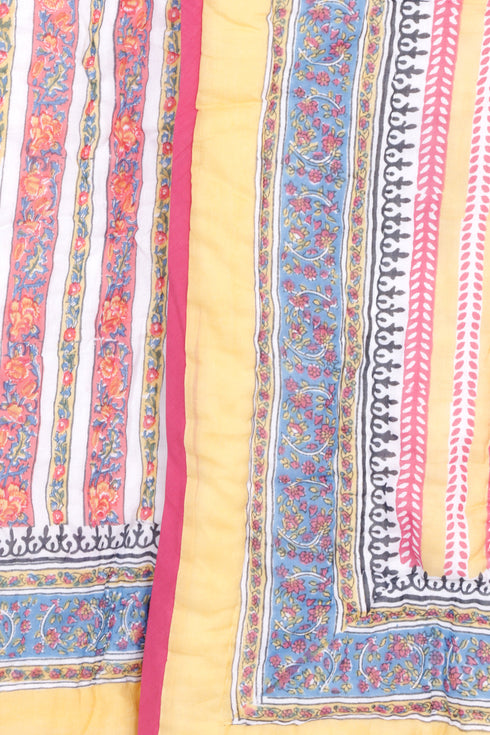 Mulmul Cotton Quilt in Block Print