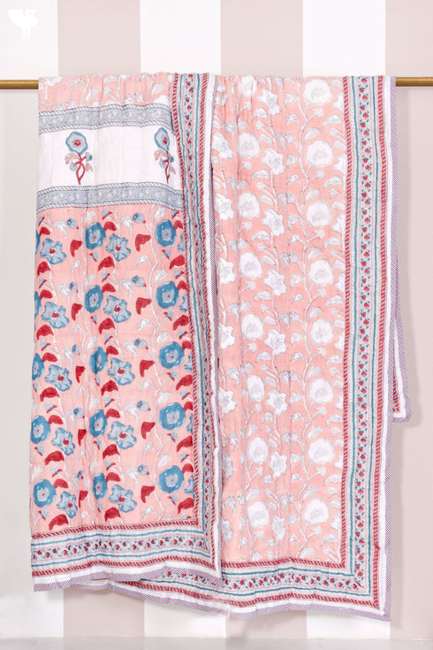 Mulmul Cotton Quilt In Block Print