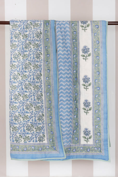 Mulmul Cotton Quilt in Block Print