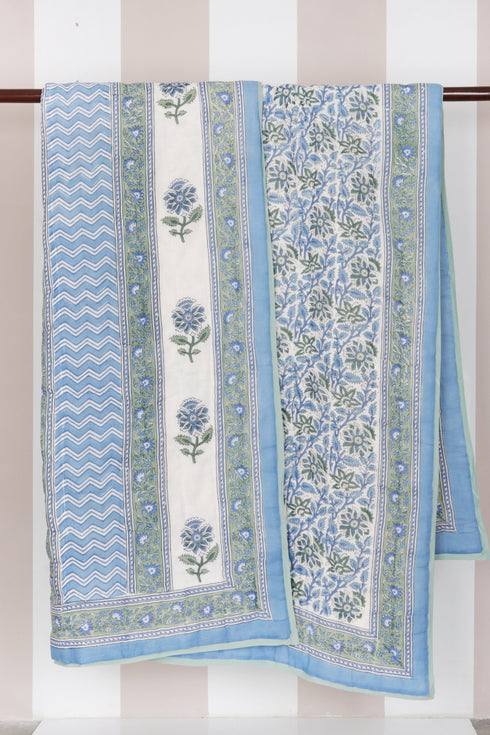 Mulmul Cotton Quilt in Block Print