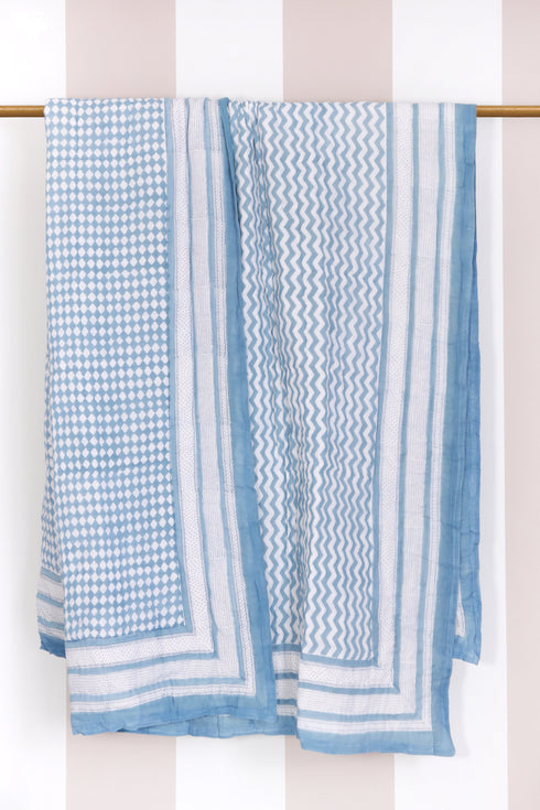 Mulmul Cotton Quilt in Block Print