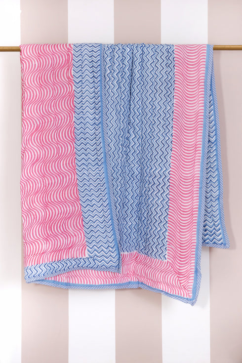 Mulmul Cotton Quilt in Block Print