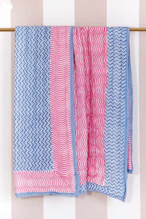 Mulmul Cotton Quilt in Block Print