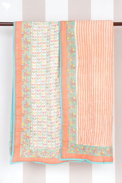 Mulmul Cotton Quilt in Block Print