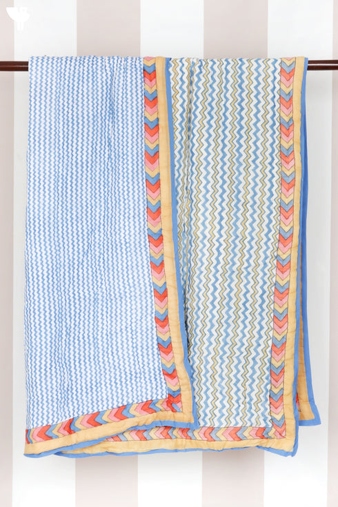 Mulmul Cotton Quilt in Block Print