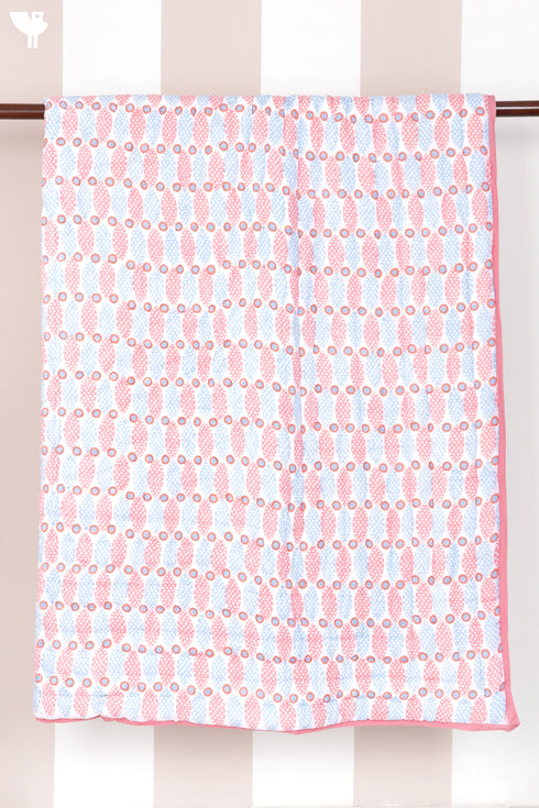 Mulmul Cotton Quilt Graphic Block Print