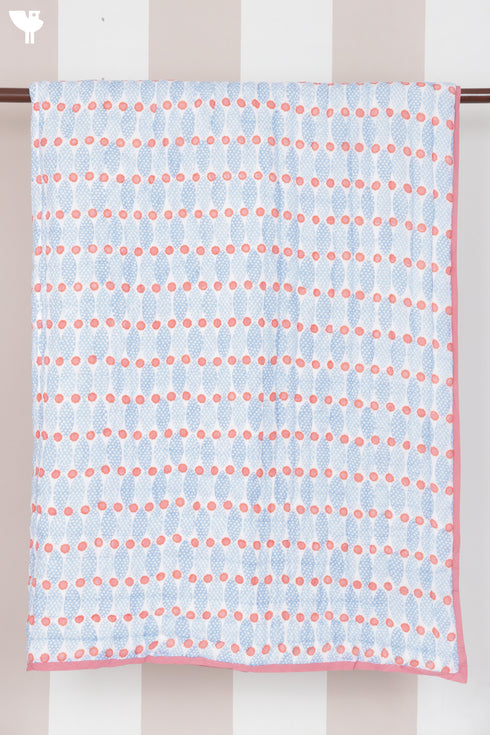 Mulmul Cotton Quilt Graphic Block Print