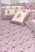 20s Cotton Bed Cover in Floral Block Print