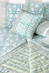 20s Cotton Cushion Cover in Floral Block Print