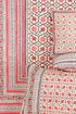 20s Cotton Bed Cover in Floral Block Print