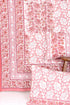 20s Cotton KING SIZE Bed Cover in Floral Block Print
