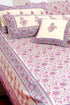 20s Cotton KING SIZE Bed Cover in Floral Block Print