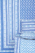 20s Cotton KING SIZE Bed Cover in Zigzag Geometric Block Print