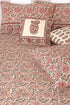 20s Cotton KING SIZE Bed Cover in Floral Block Print