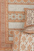 20s Cotton KING SIZE Bed Cover in Floral Block Print