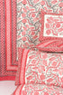 20s Cotton KING SIZE Bed Cover in Floral Block Print