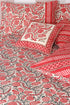 20s Cotton KING SIZE Bed Cover in Floral Block Print