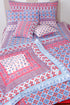 40s Cotton Pillow Cover in Geometric Block Print