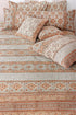 20s Cotton Bed Cover in Floral Block Print