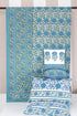 20s Cotton Bed Cover in Floral Block Print