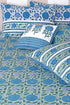 20s Cotton Bed Cover in Floral Block Print