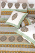 20s Cotton KING SIZE Bed Cover in Geometric Block Print