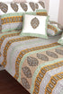 20s Cotton KING SIZE Bed Cover in Geometric Block Print