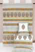 20s Cotton Bed Cover in Geometric Block Print