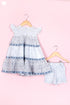 Cotton Frock & Shorts Set In Block Print