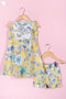 Cotton Frock & Shorts Set In Floral Print