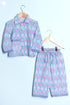 Cotton Boys Sleepwear Set In Block Print